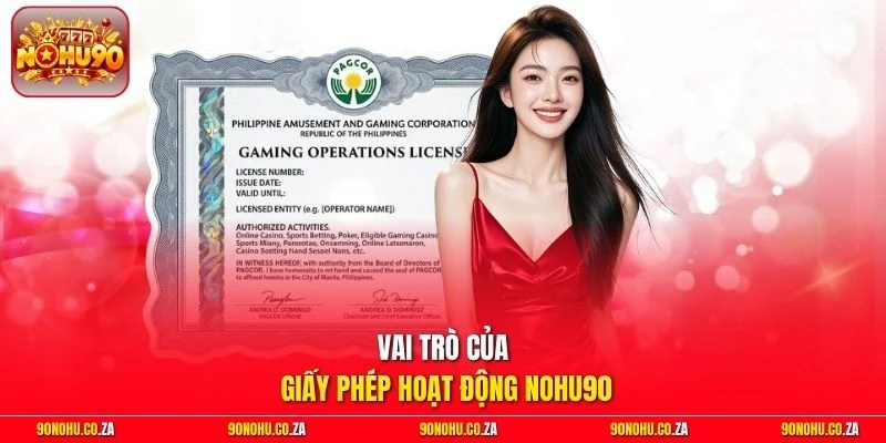 Vai Trò Của Giấy Phép Hoạt Động Nohu90